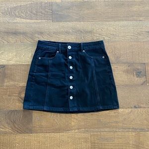 LAST CHANCE!! black denim mini skirt